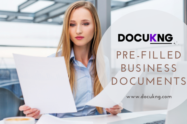 Pre-filled business documents